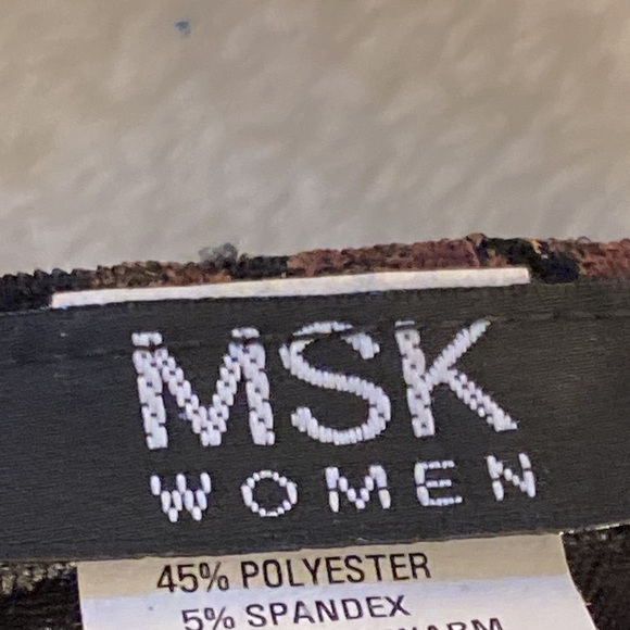 MSK Jacket Textured Floral Gold Beaded Fringe Hem Black Purple - Picture 4 of 9